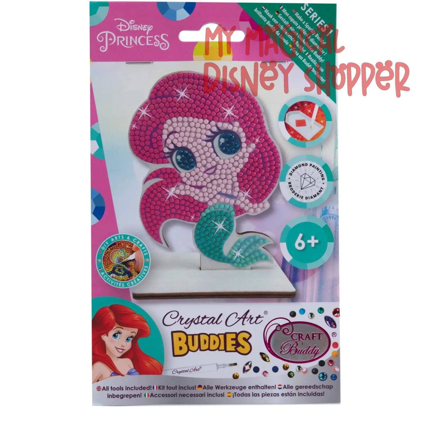 Ariel Little Mermaid Crystal Art Buddies Kit