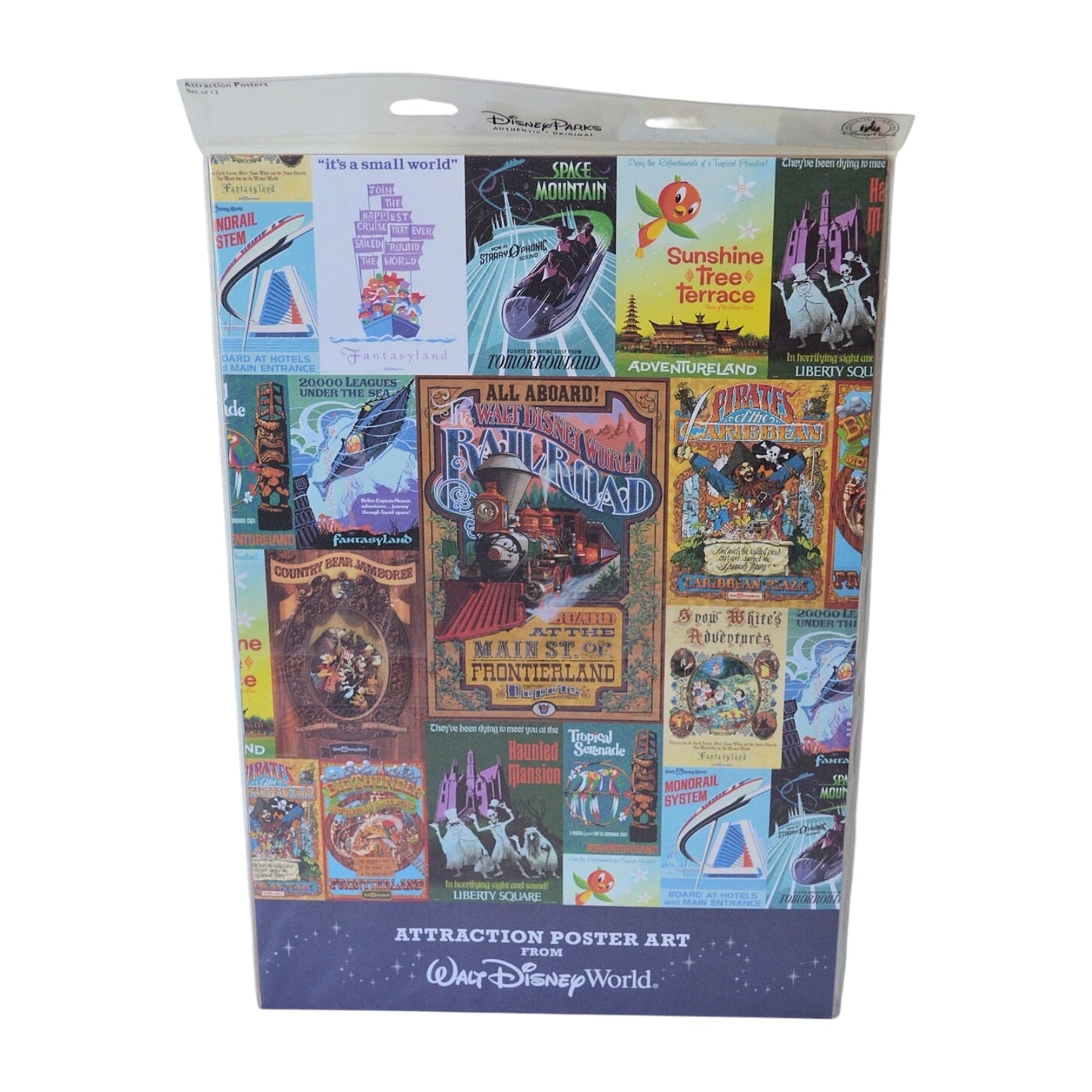 Walt Disney World Vintage Attraction Poster Set (12 Prints) 🏰💫