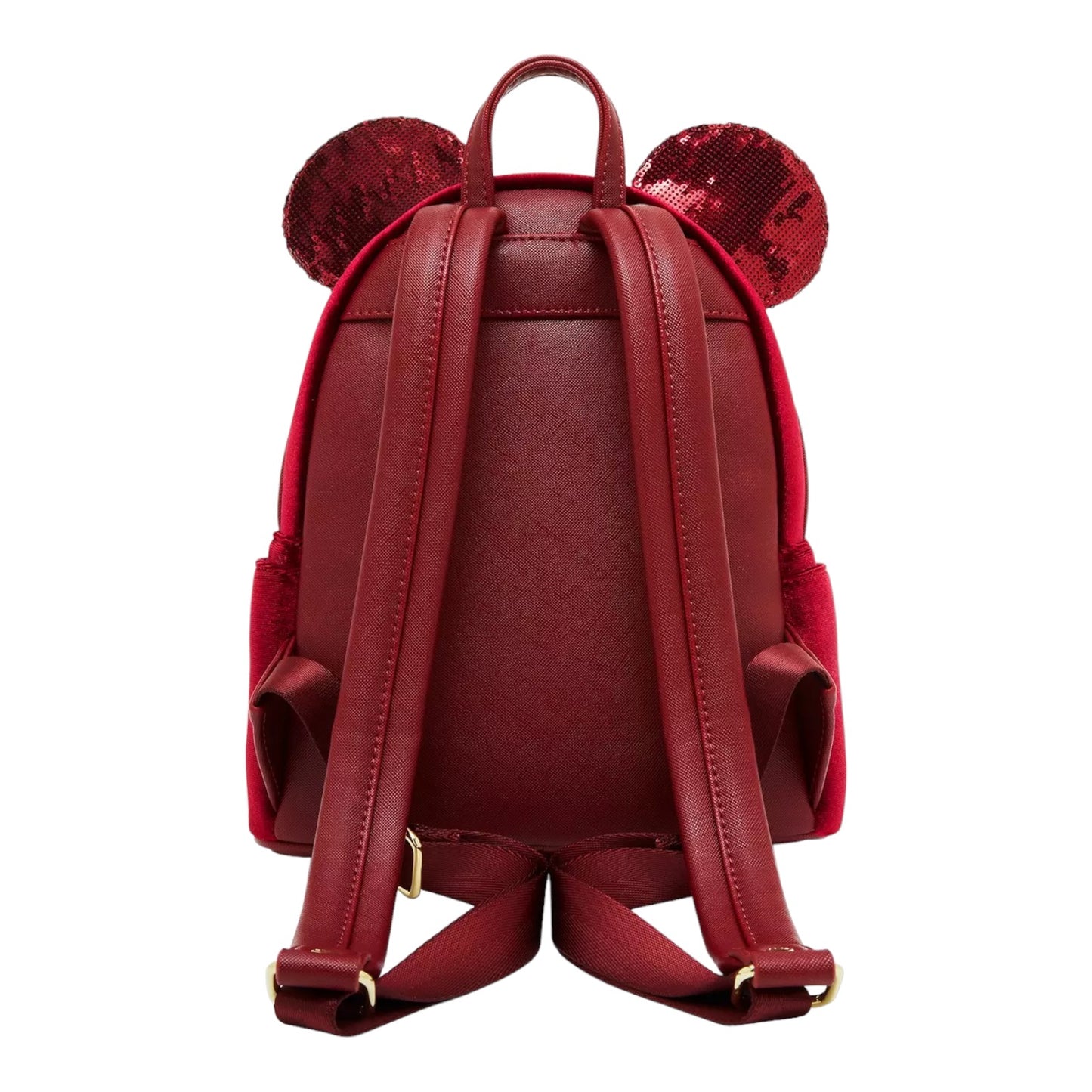 Loungefly Disney Minnie Mouse Velvet Sequined Ears Mini Backpack