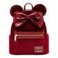 Loungefly Disney Minnie Mouse Velvet Sequined Ears Mini Backpack