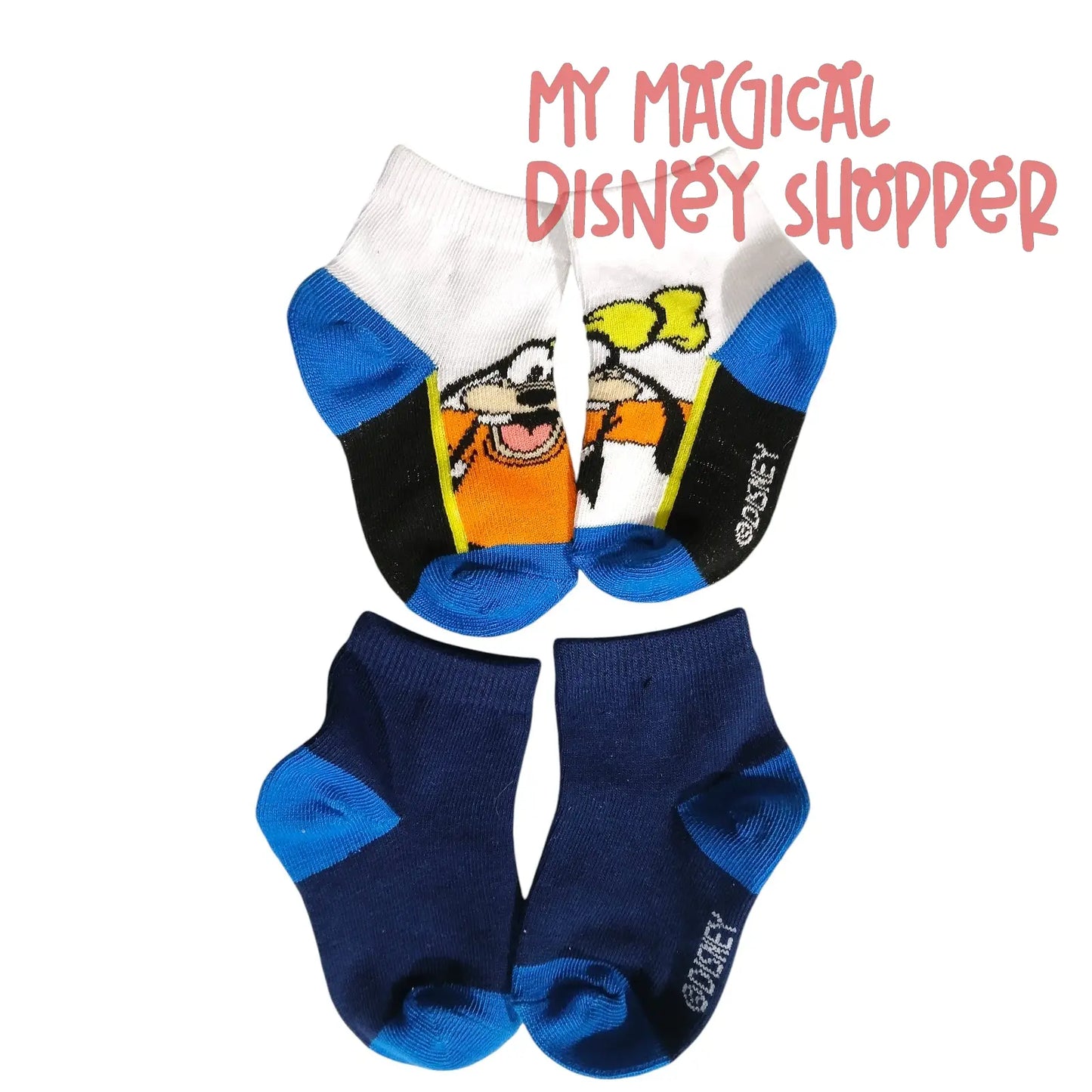 Disney Baby Goofy Infant Socks 2-Pack (3–6 Months) – Blue Cozy Baby Socks 🧦💙