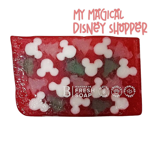 Basin Fresh Cut Soap Holly Jolly Mickey