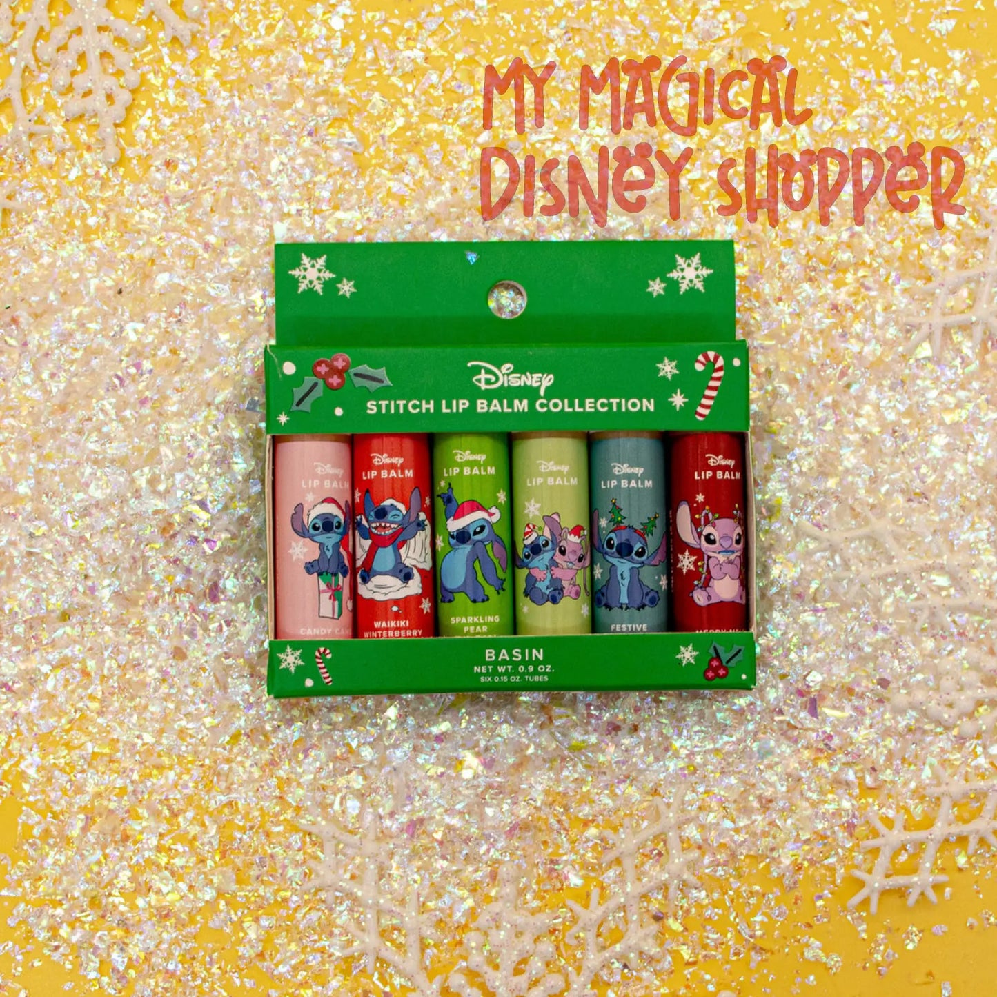 Basin x Disney Holiday Stitch Lip Balm Collection