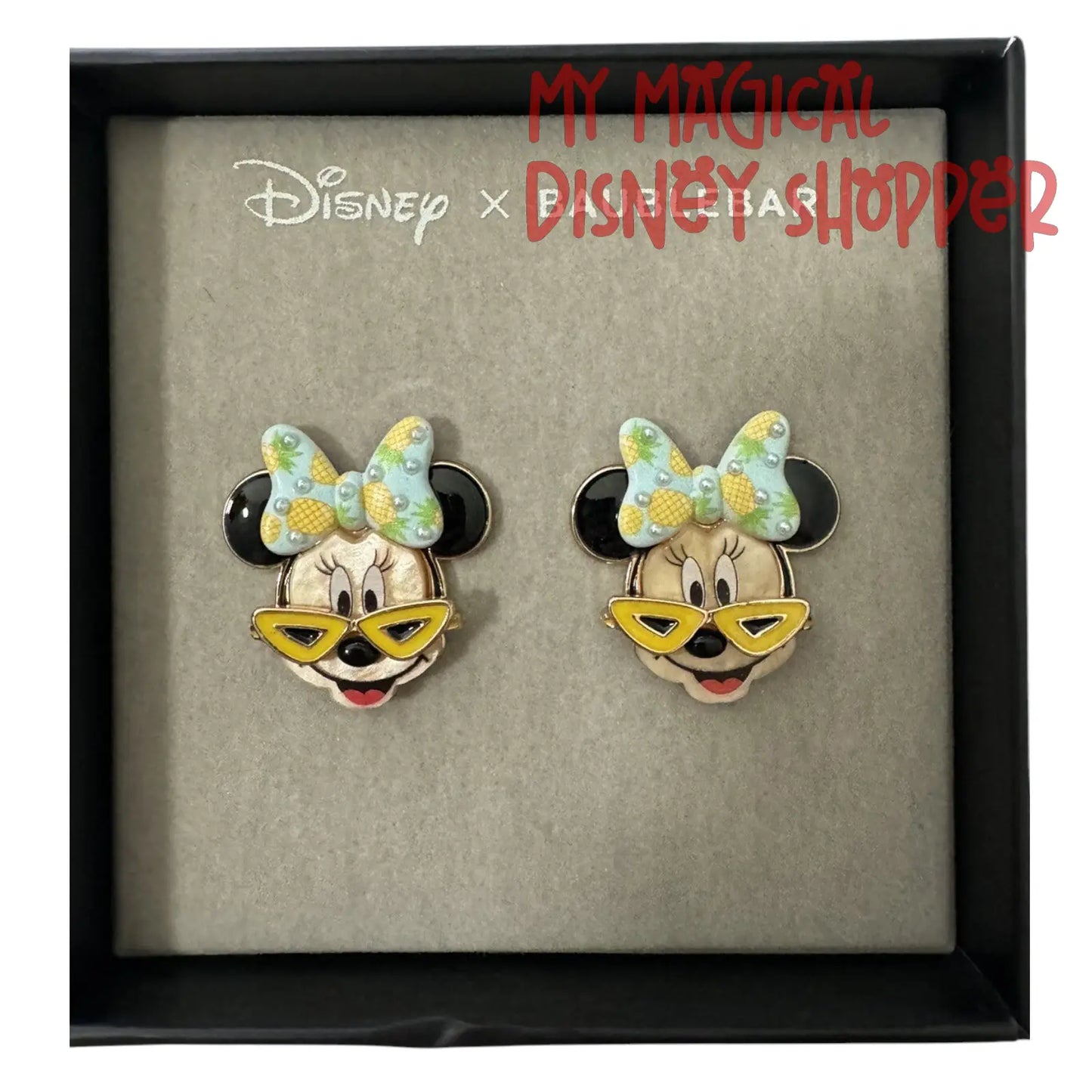 Baublebar X Disney Minnie Mouse Wearing Pineapple Sunglasses Earrings