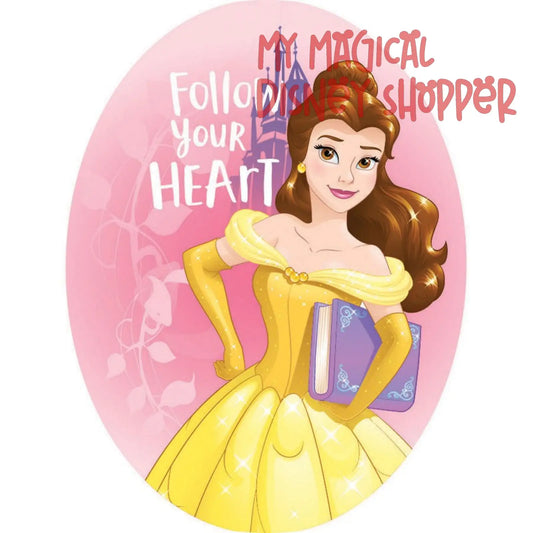 Belle Ad-Fab™ Disney Princess Adhesive Fabric 3" Sticker