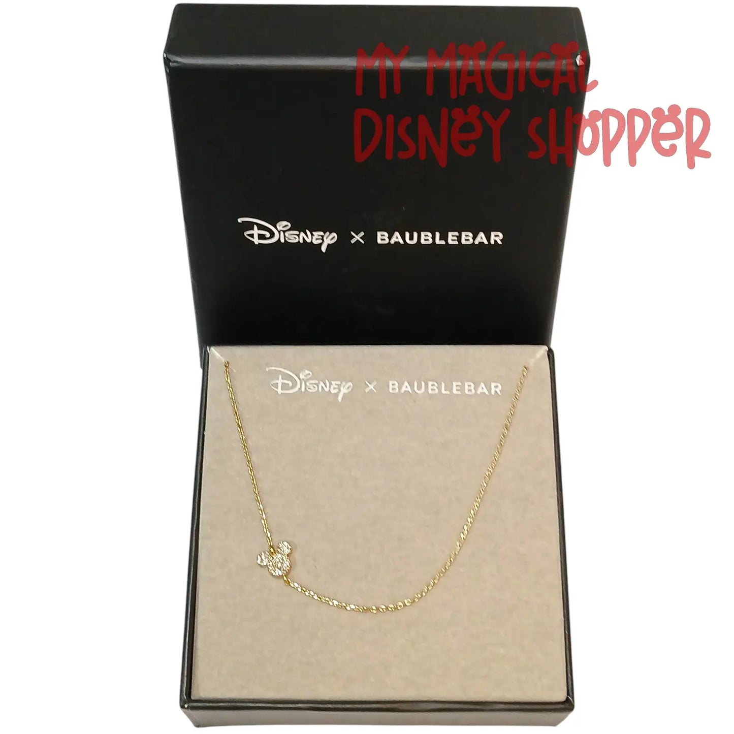 Disney x Baublebar Mickey Mouse Gold Crystal Necklace