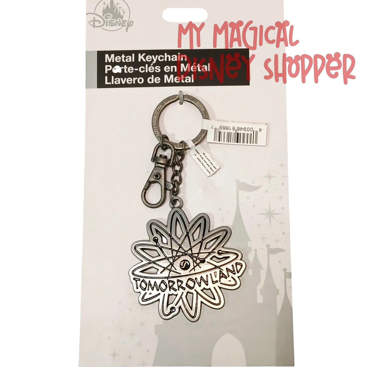 Disney Parks Tomorrowland Atom Metal Keychain