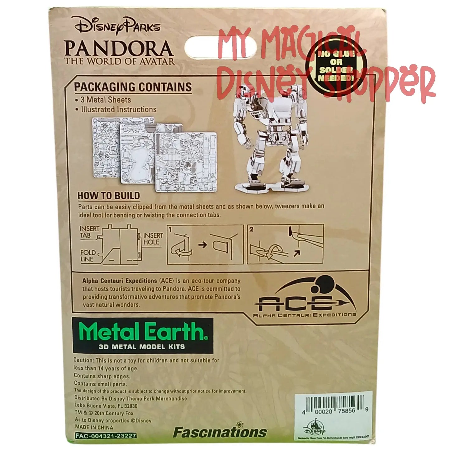 Avatar Amp Suit Metal Earth 3 Model Kit