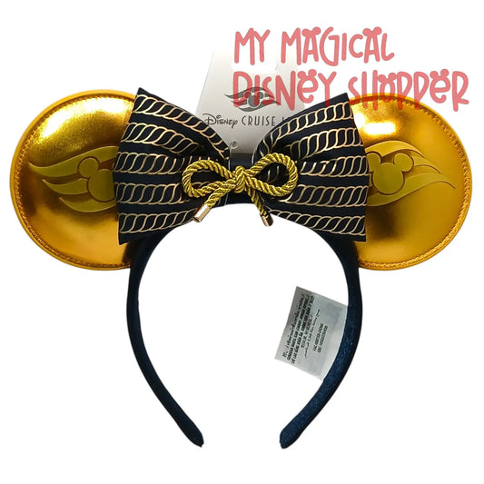 Disney Cruise Line Navy & Gold Minnie Ears