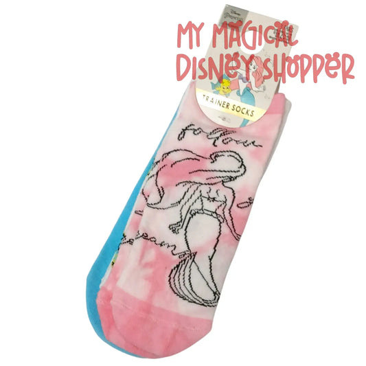 Primark The Little Mermaid Ariel Socks Set of 3 Trainer Socks US 6-10