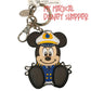 Disney Cruise Line Captain Mickey Stitched Leather Keychain