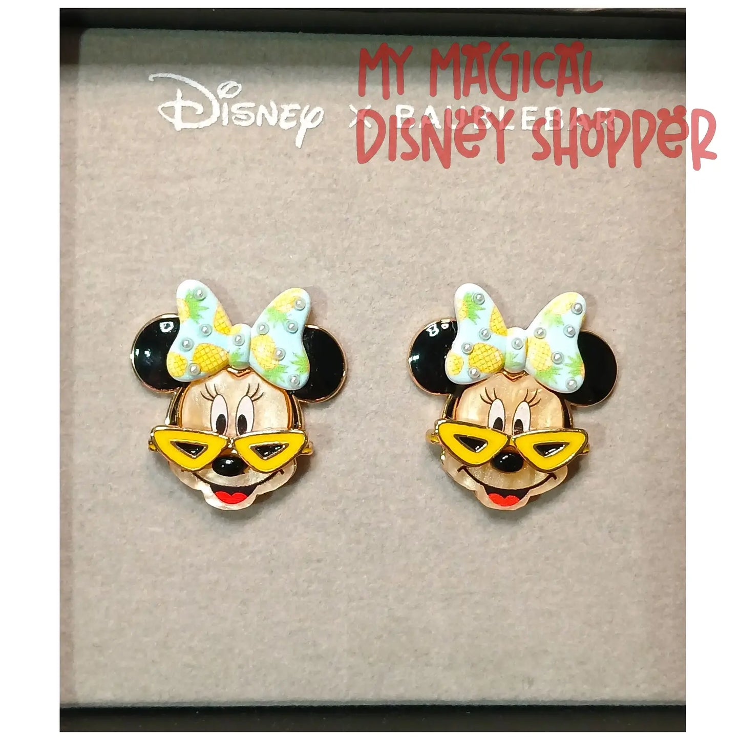 Baublebar X Disney Minnie Mouse Wearing Sunglasses Earrings