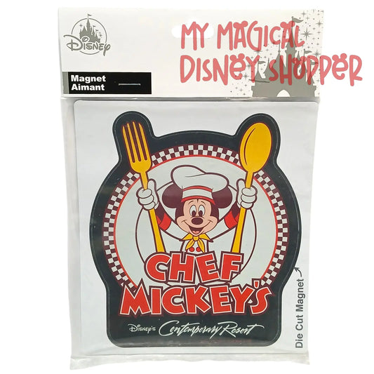 Disney Parks Chef Mickey Contemporary Resort Die Cut Magnet