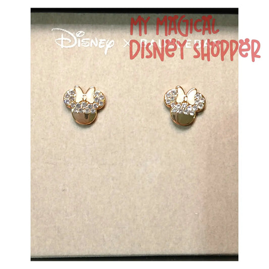 Disney x BAUBLEBAR Minnie Mouse White Bow Gold Stud Earrings