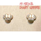 Disney x BAUBLEBAR Minnie Mouse White Bow Gold Stud Earrings