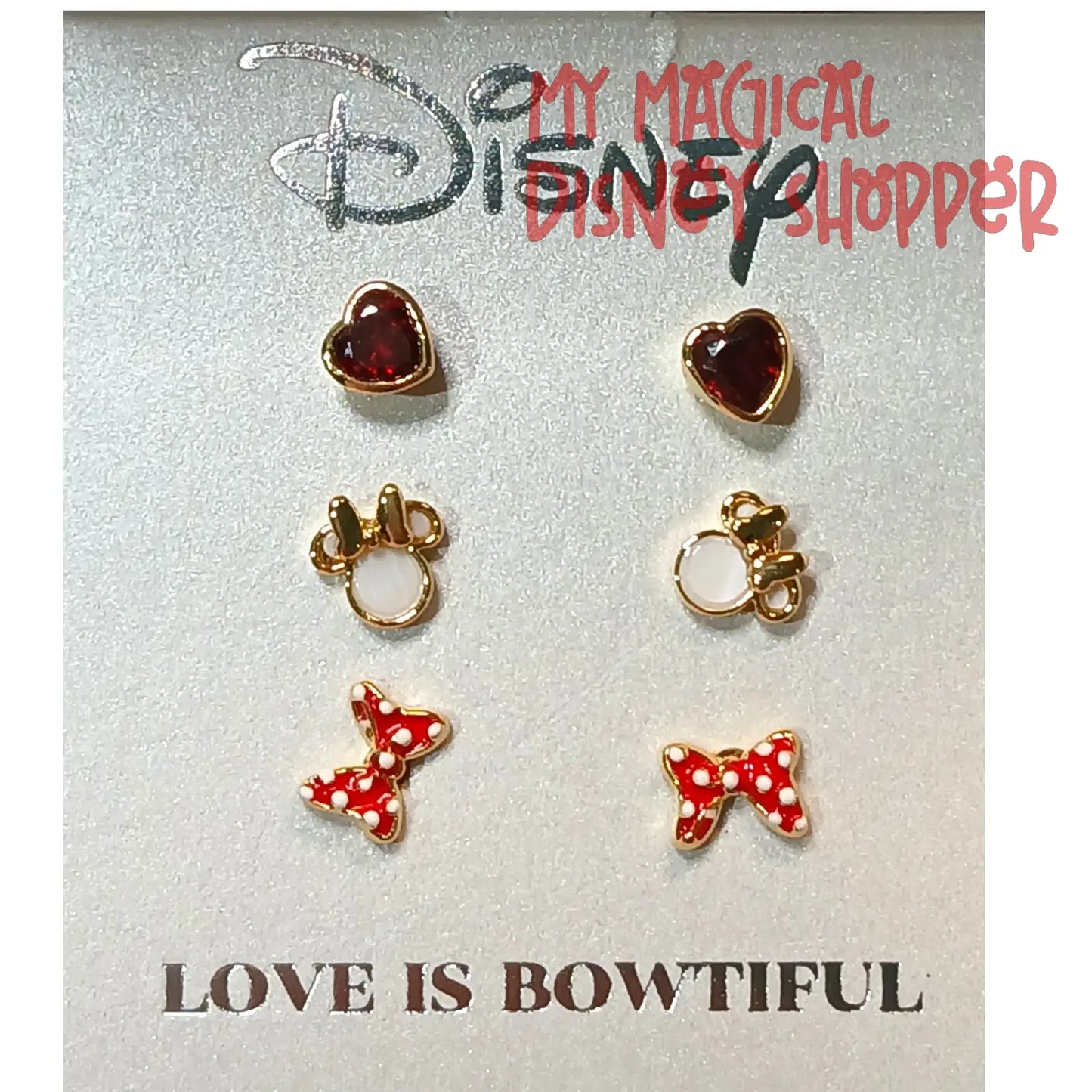 Disney's Love Is Bowtiful Minnie Mouse Earrings