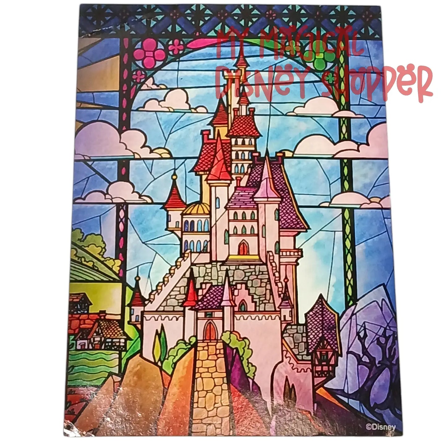 Beauty and the Beast signed card from the Be Our Guest Restaurant in Magic Kingdom