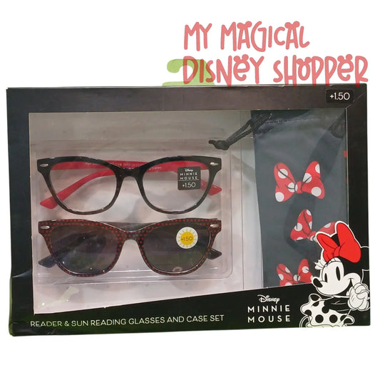 Disney Minnie Mouse Reader & Sun Reading Glasses & Case Set