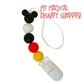 Mickey Mouse-Inspired Silicone Bead Pacifier Clip – Baby Accessory 🐭🍼✨