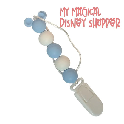 Mickey Mouse-Inspired Silicone Bead Pacifier Clip – Baby Accessory 🐭🍼✨