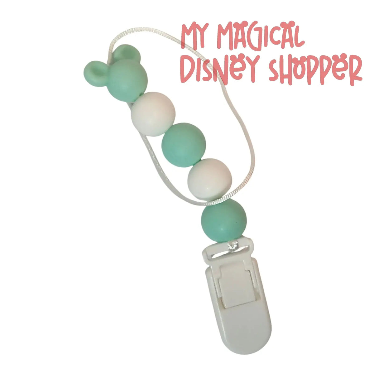 Mickey Mouse-Inspired Silicone Bead Pacifier Clip – Baby Accessory 🐭🍼✨