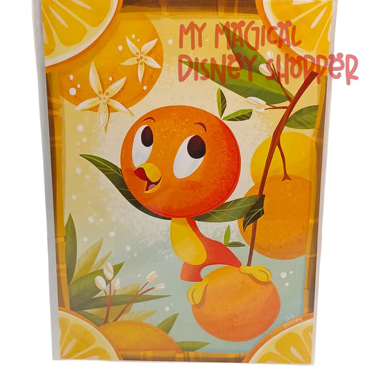 Orange Bird Citrus Swingset by Stephanie Laberis 5x7" Postcard