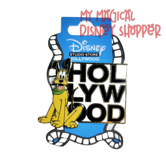 Pluto Hollywood Block Pin - Disney Studio Store Hollywood