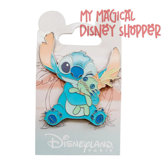Disneyland Paris Stitch Hugging Scrump Pin