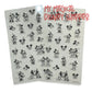 Black and White Mickey and Minnie Sketchbook Stickers - 23 Pieces