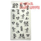 Black and White Mickey and Minnie Sketchbook Stickers - 23 Pieces