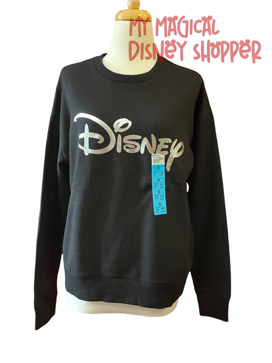 Black Disney Logo Sweatshirt Pullover