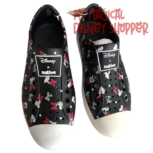 Black Minnie Mouse Disney Women's Shoes By Native - Womens 7