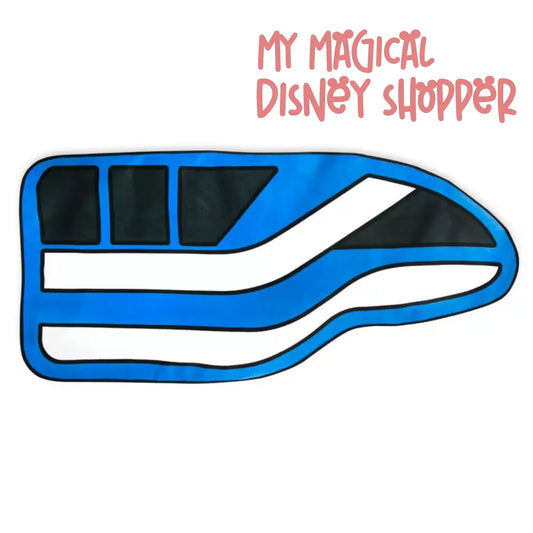 Blue Monorail Beach Towel