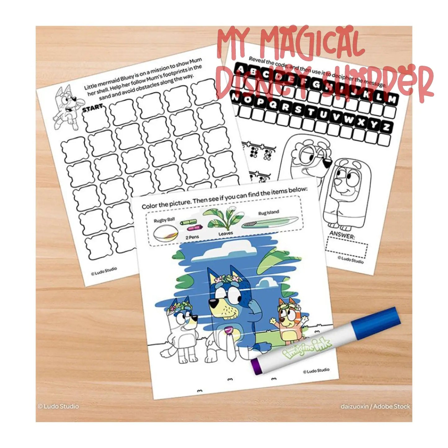 Bluey Imagine Ink Coloring Book