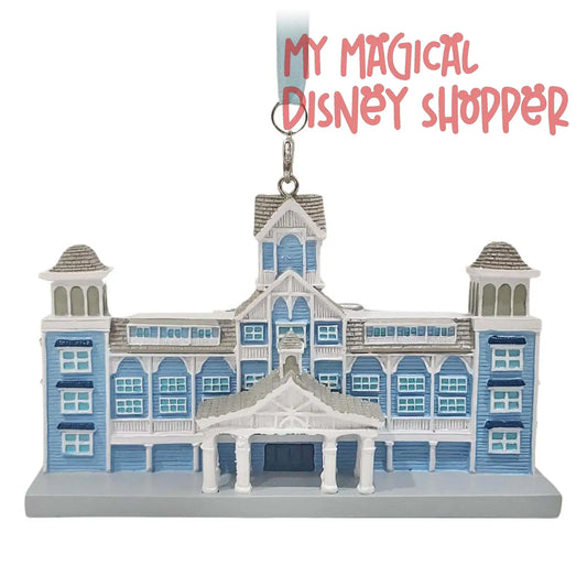 Beach Club Building with Mickey and Minnie Ornament