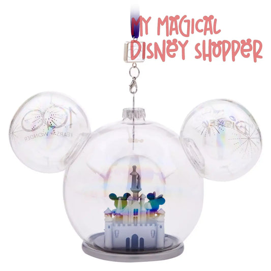 Mickey and Minnie Mouse Glass Sketchbook Ornament – Disney100