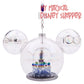 Mickey and Minnie Mouse Glass Sketchbook Ornament – Disney100