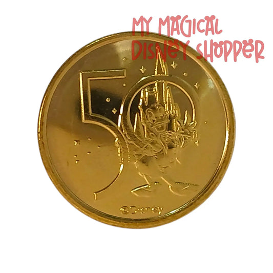 50th Celebration Donald Walt Disney World 50th Gold Medallion