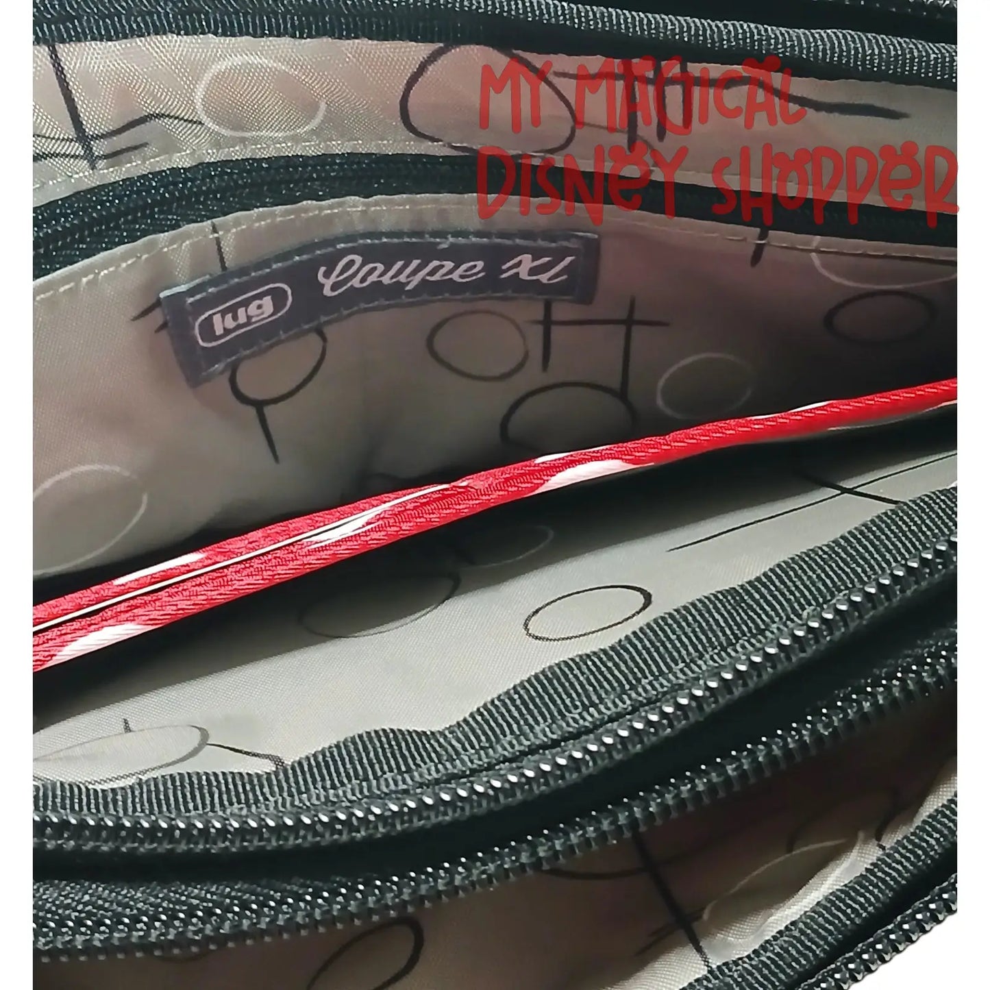 LUG Disney Coupe XL Convertible Crossbody Belt/Hip Bag Red & White Polka Dots