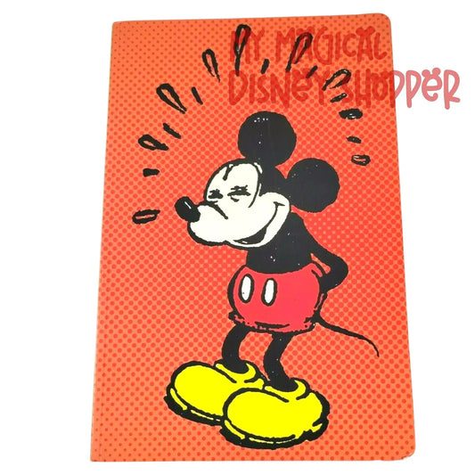 Mickey Mouse Blank Bound Notebook Lined Journal Diary Red Green W/Pocket