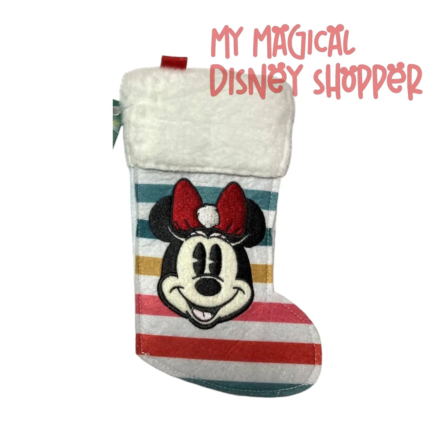 Minnie Mouse Mini Striped Stocking 🎀❤️✨