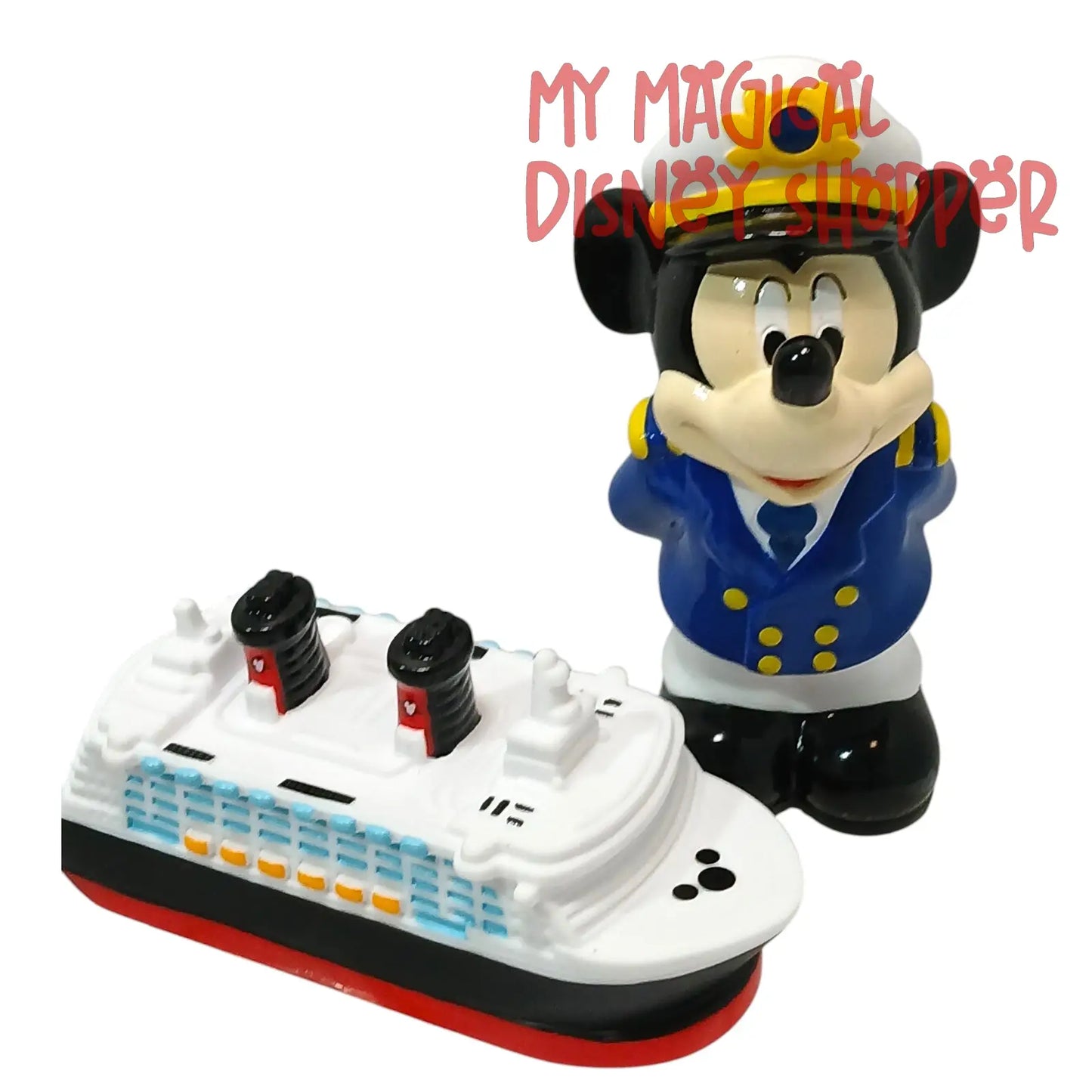 Disney Cruise Line Set of 6 Bath Toys with Bucket