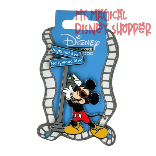 Disney Studio Store Hollywood Mickey Hollywood Street Sign Pin