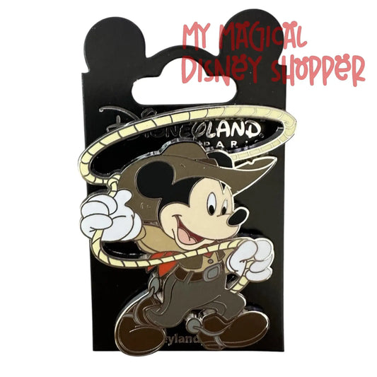 Disneyland Paris Cowboy Mickey Lasso Pin