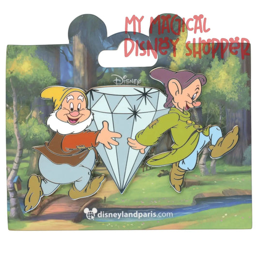 Disneyland Paris Dopey & Happy Diamond Pin