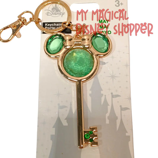 Key to the Kingdom Minnie Mouse Birthstone Keychain - May