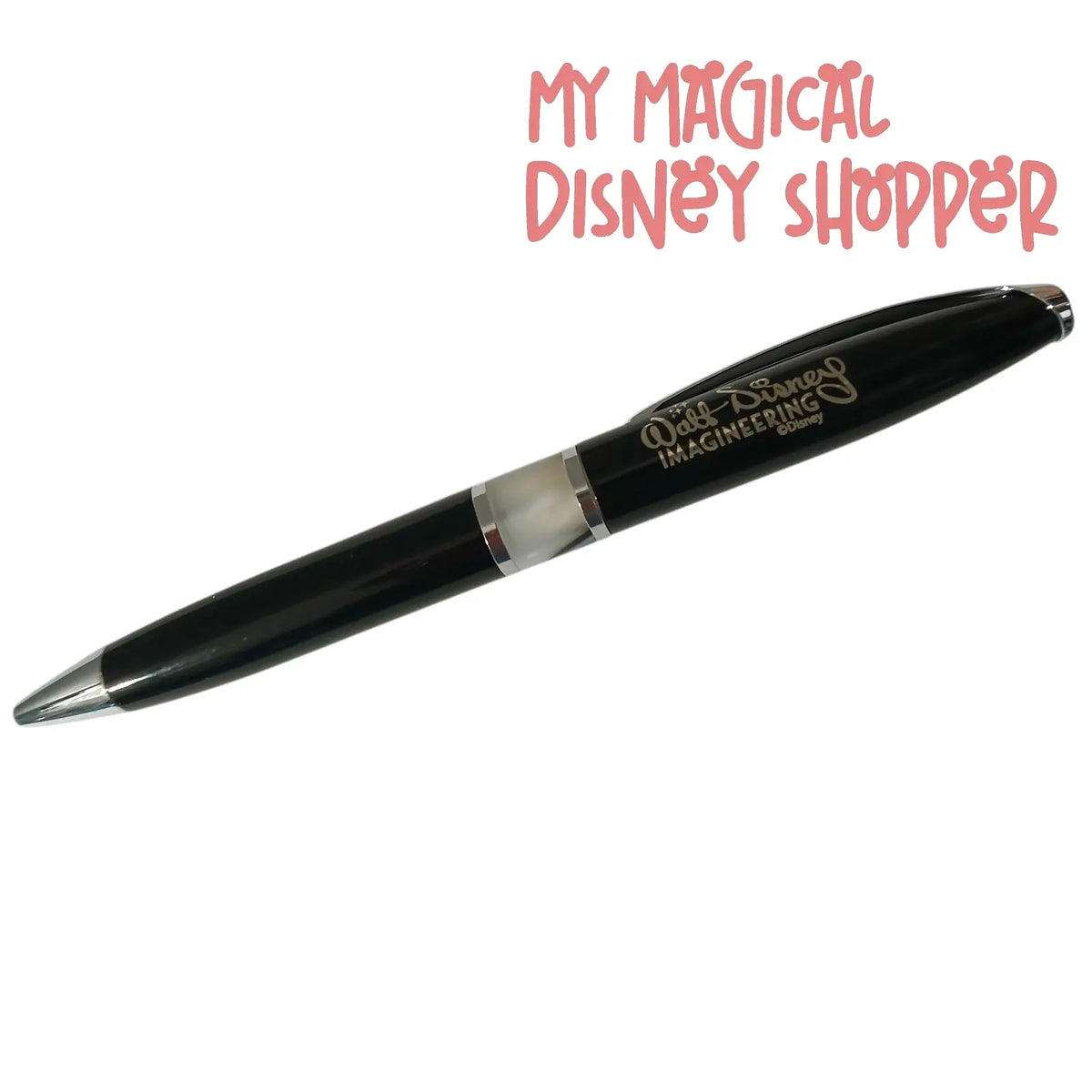 Walt Disney Imagineering Pen - Black with Marble Center – WDI Logo 🖊️🏰💡✨