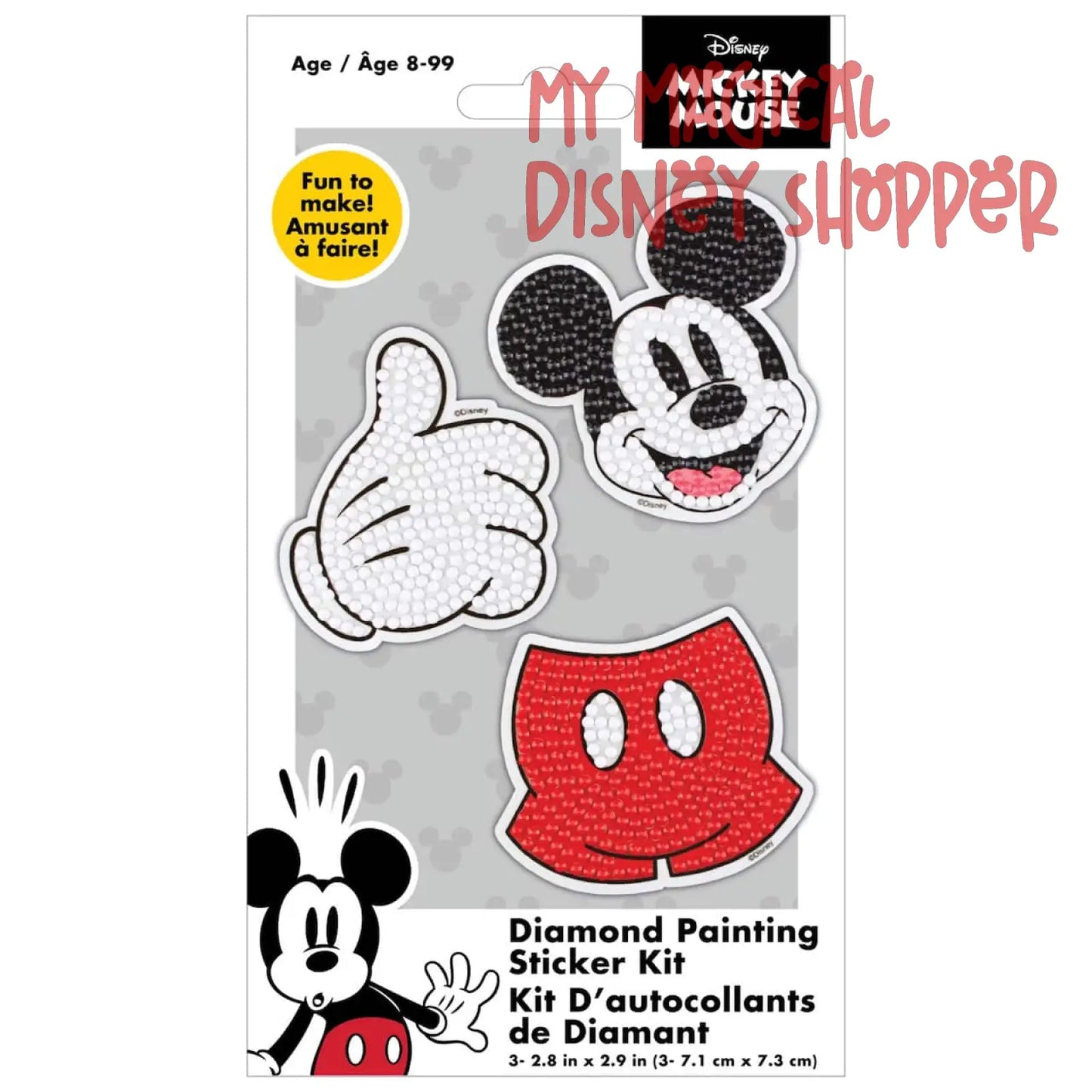 Camelot Dotz 3" Disney Mickey Icons Diamond Painting Sticker Kit