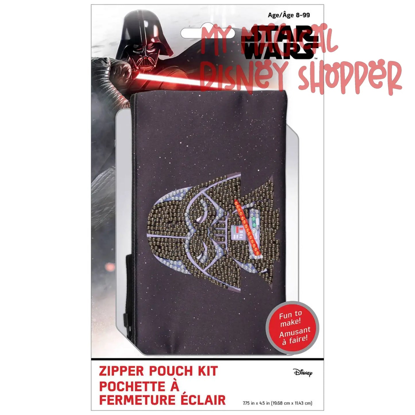 Camelot® Dots Dotzie's® Darth Vader & Lightsaber Pouch Kit, Round Diamonds