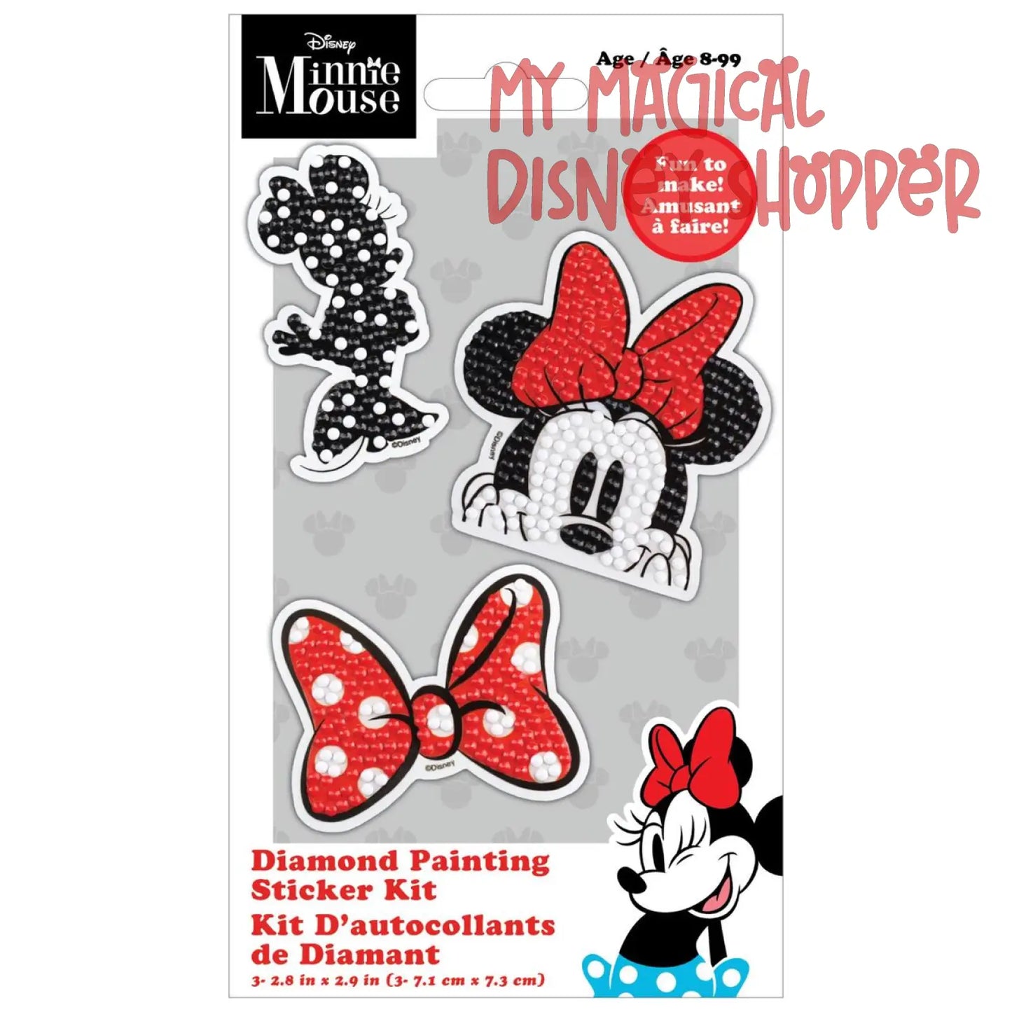 Camelot® Dots DOTZIES® Minnie Mouse Icon Diamond Painting Sticker Kit